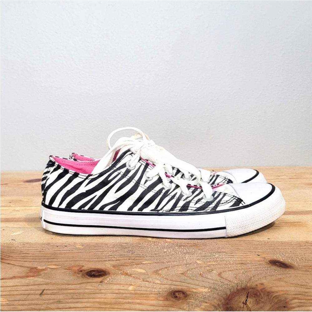 Airwalk Zebra Print Sneakers with Pink Accents